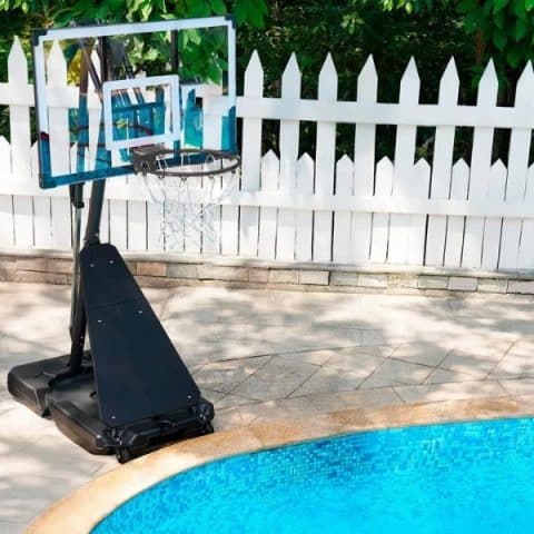 Cesta De Baloncesto Flotante Para Piscina – Incluye Pelotas, Aros Y Bomba – Juguetes Acuáticos Para Familia